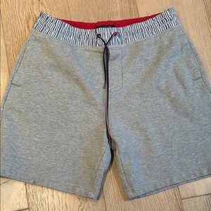 Tommy Hilfiger Gray Athletic Shorts with Striped Waistband